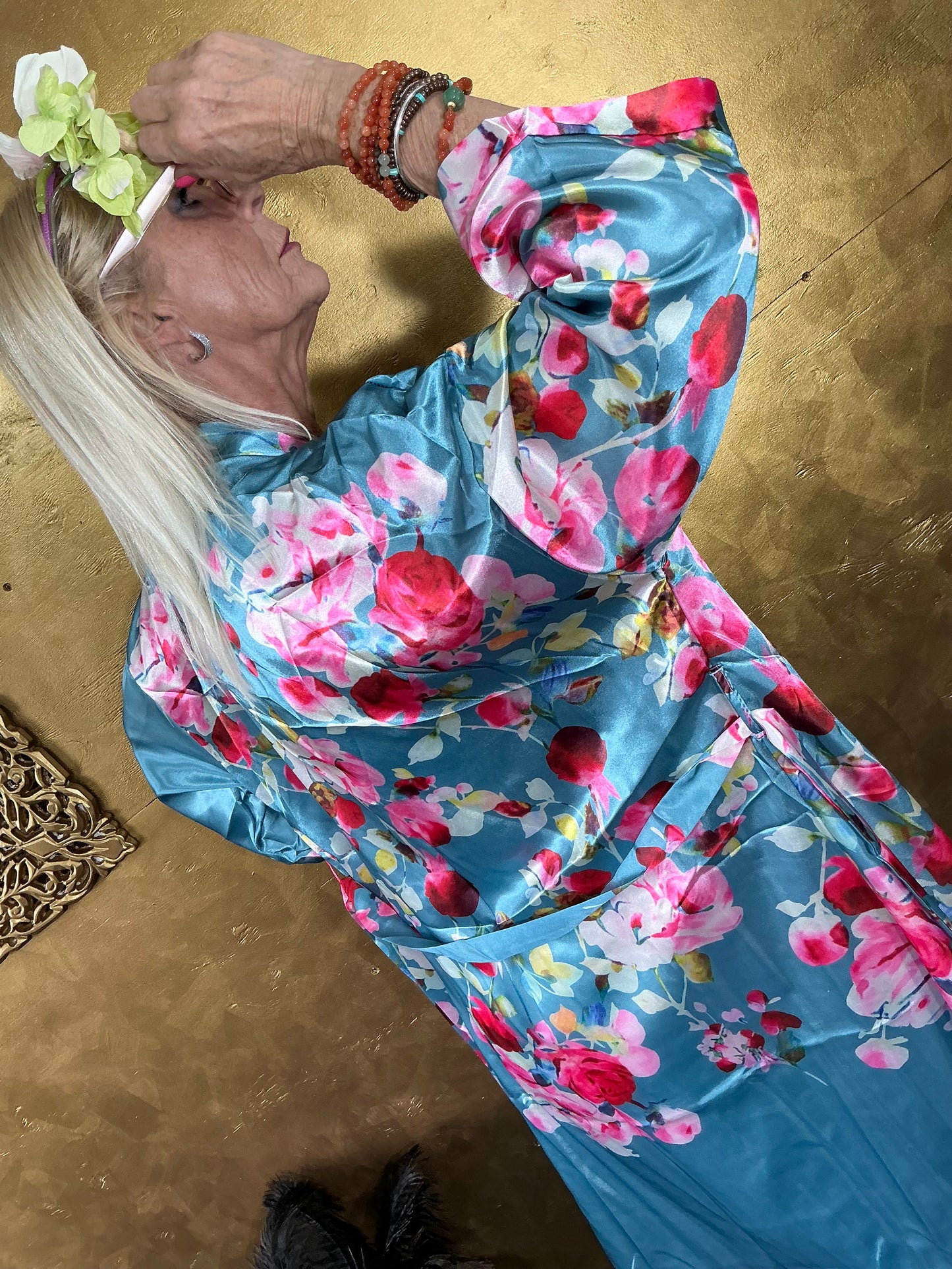 Spell Binding Blue Floral Kimono