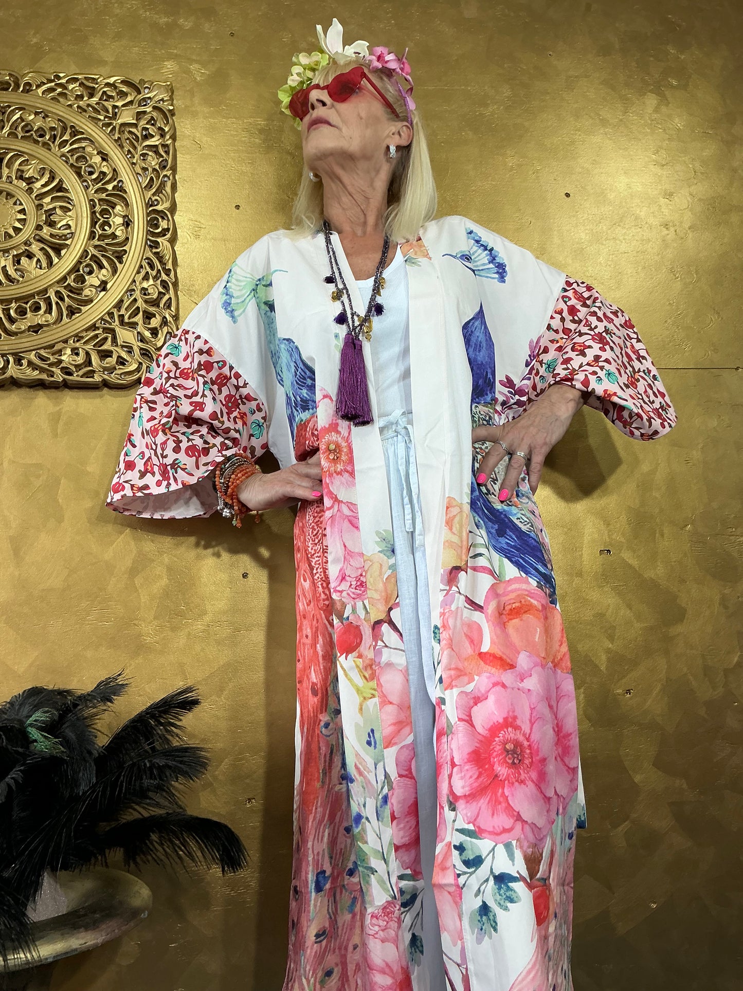Peacock Beachwear Kimono
