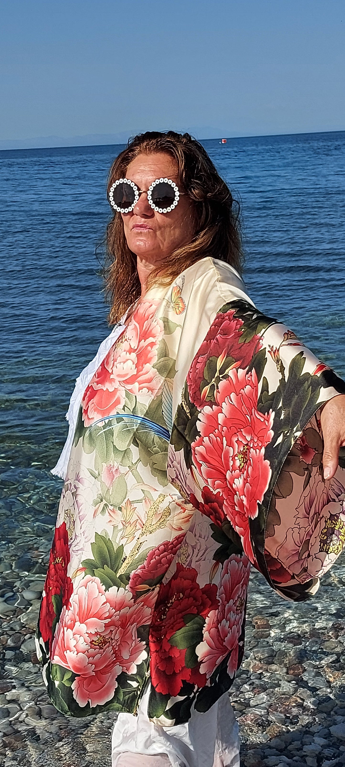 Peonie Rose Silk Kimono