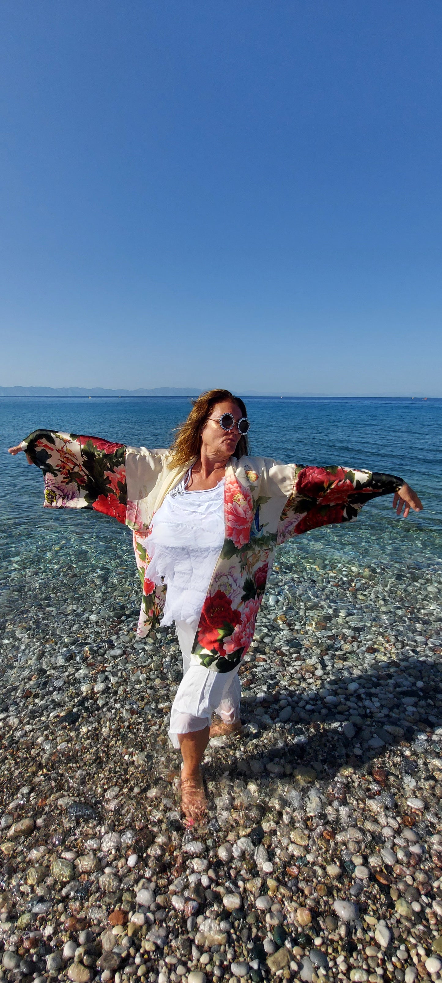 Peonie Rose Silk Kimono