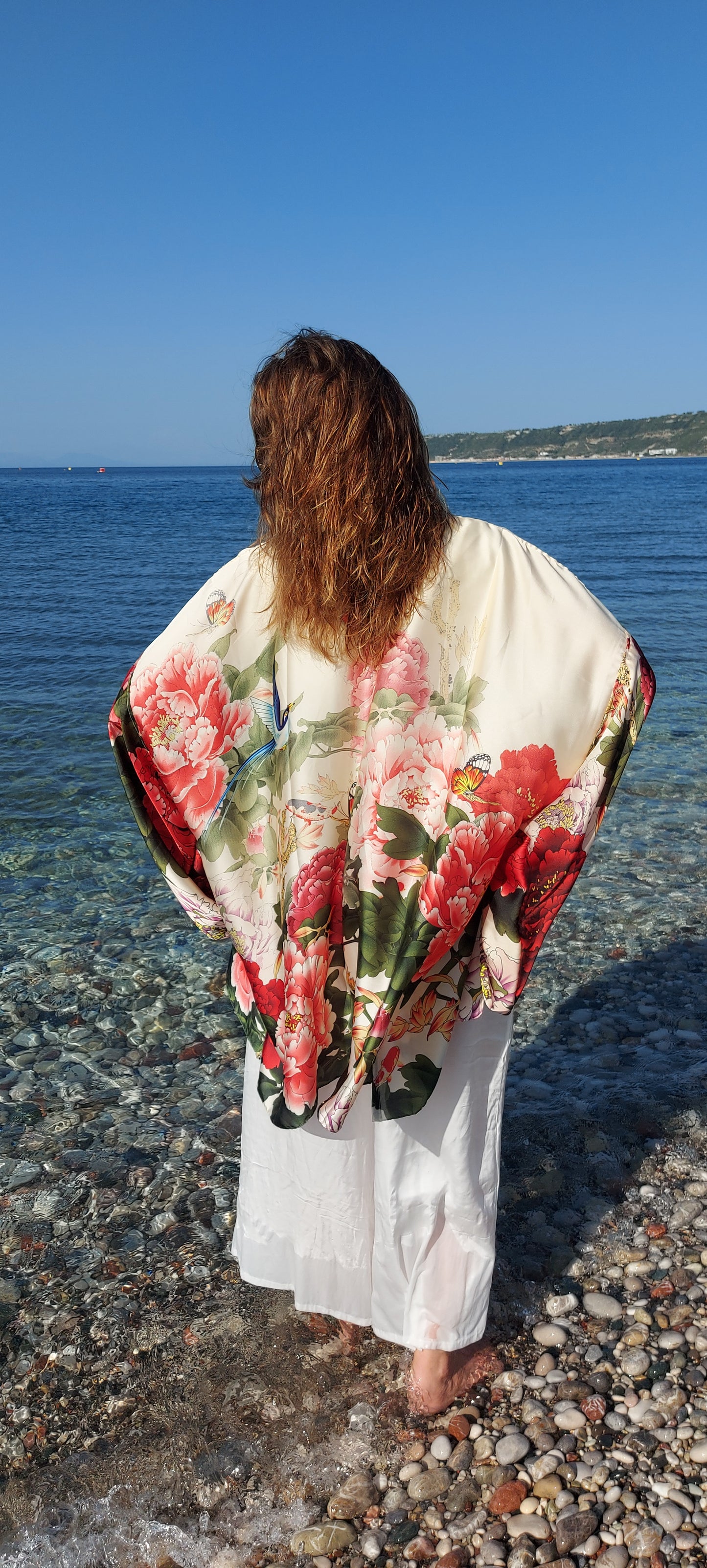Peonie Rose Silk Kimono