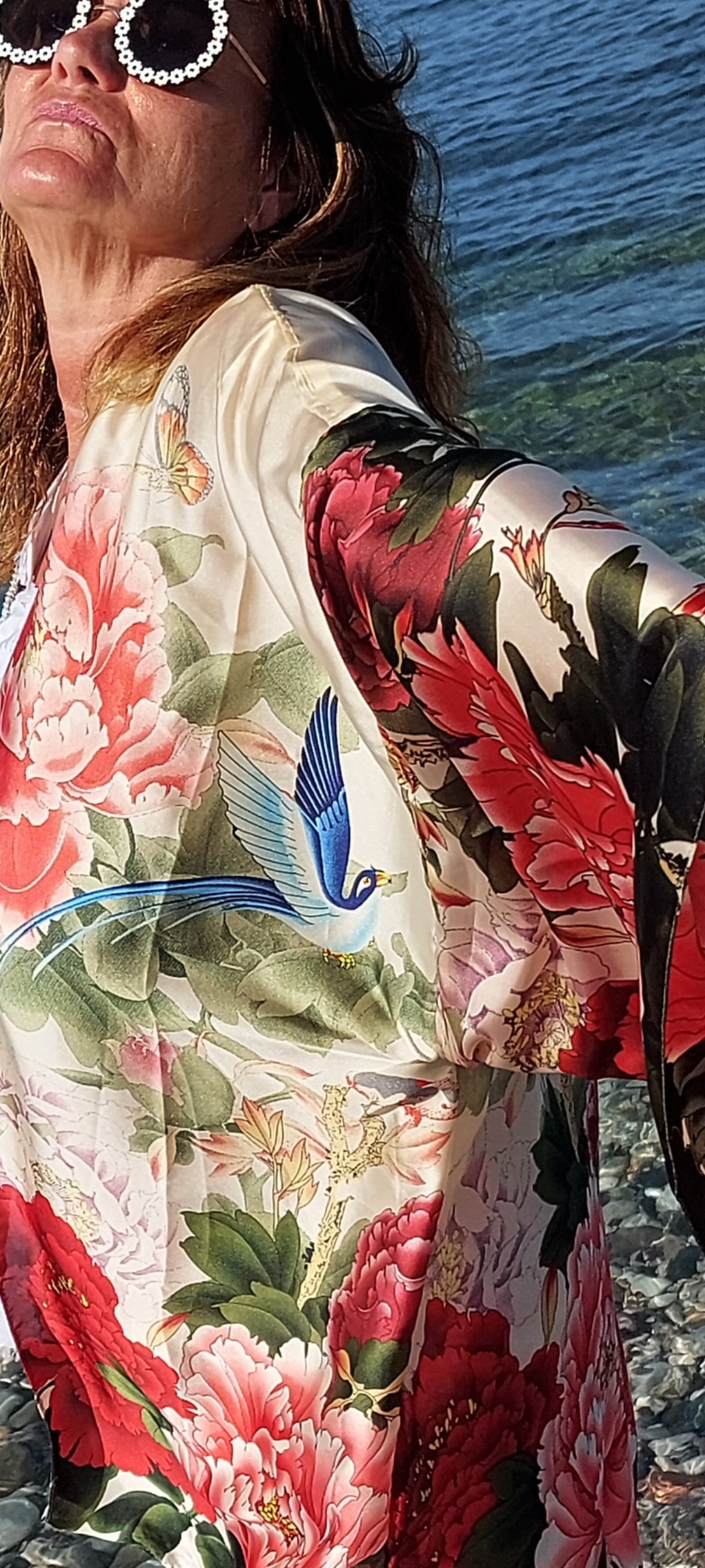 Peonie Rose Silk Kimono