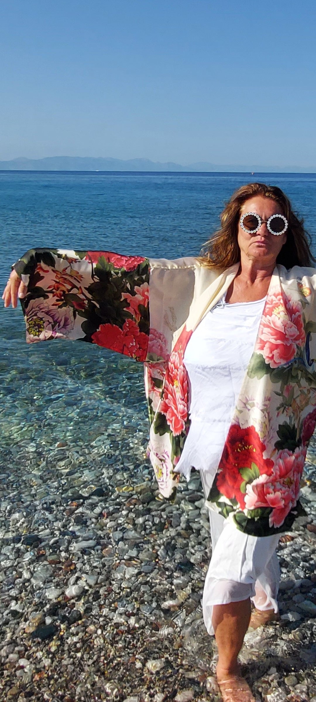 Peonie Rose Silk Kimono