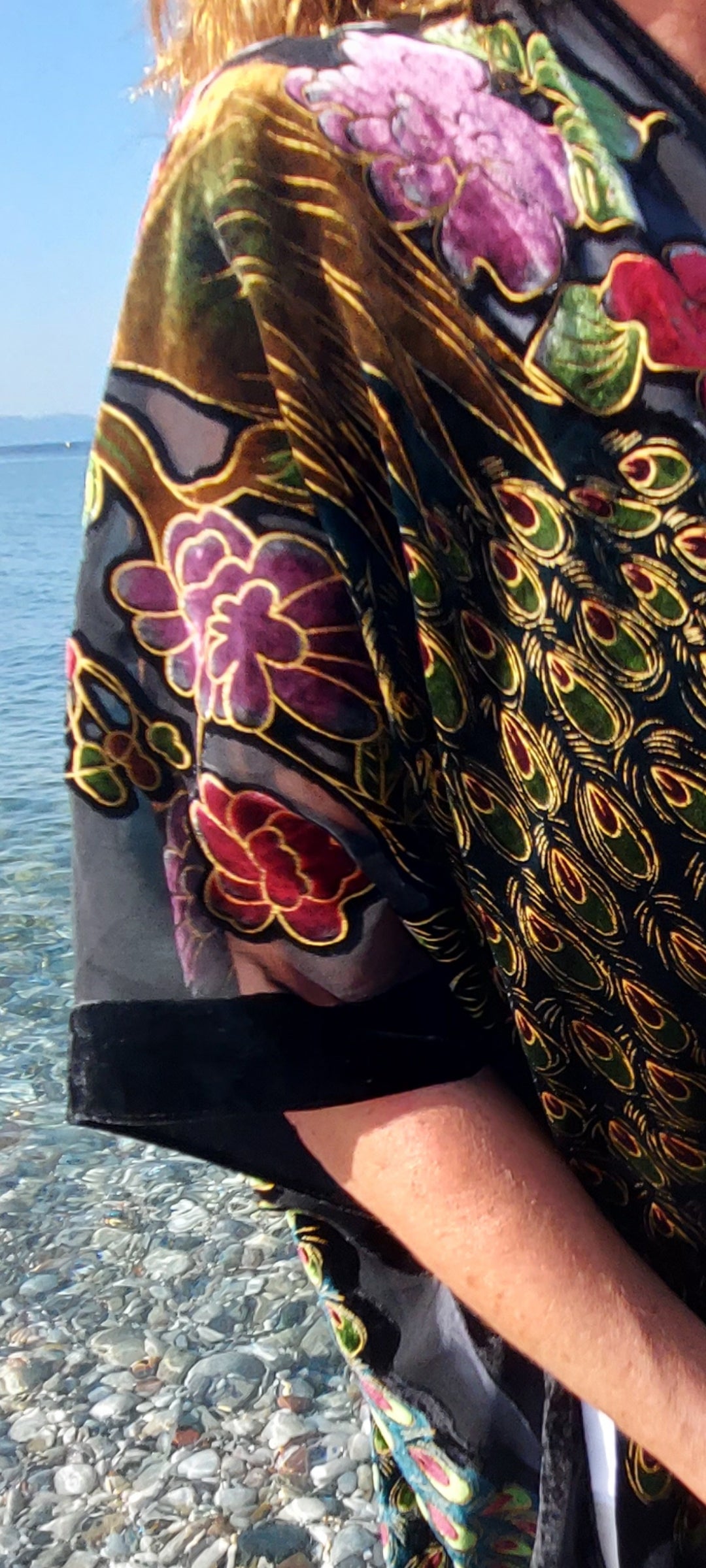 Peacock Velvet Kimono