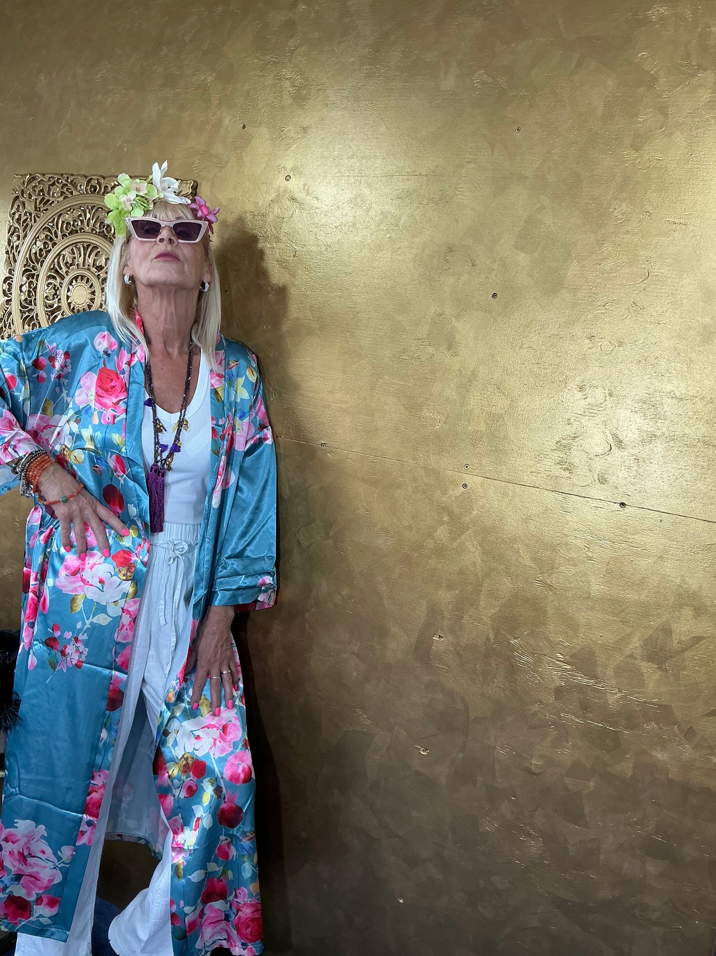 Spell Binding Blue Floral Kimono