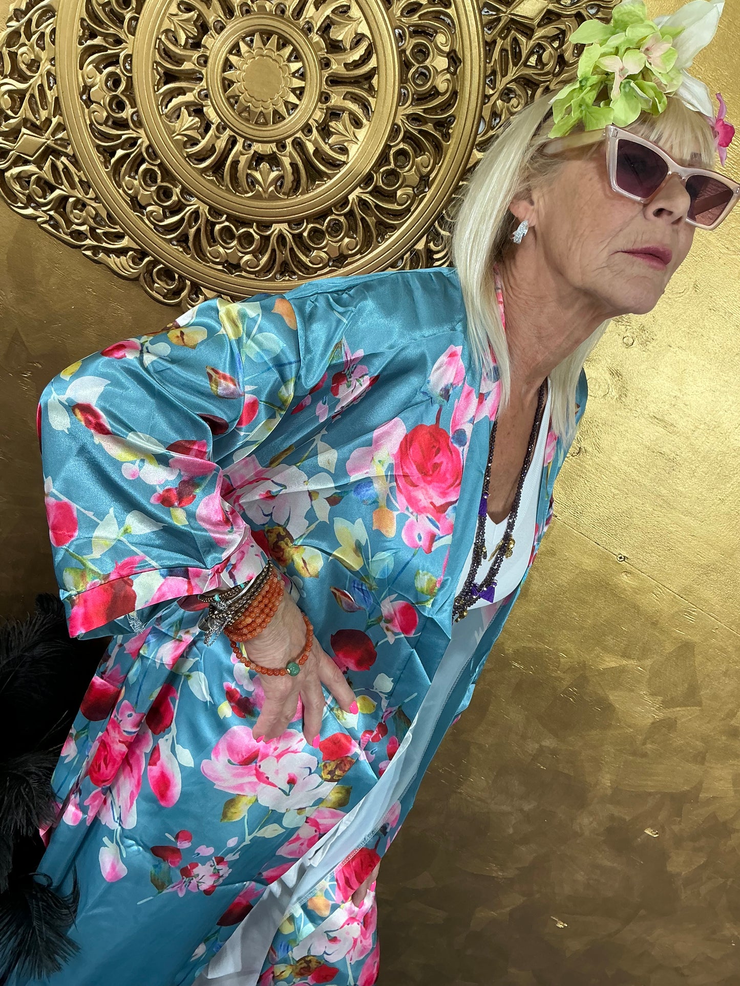 Spell Binding Blue Floral Kimono