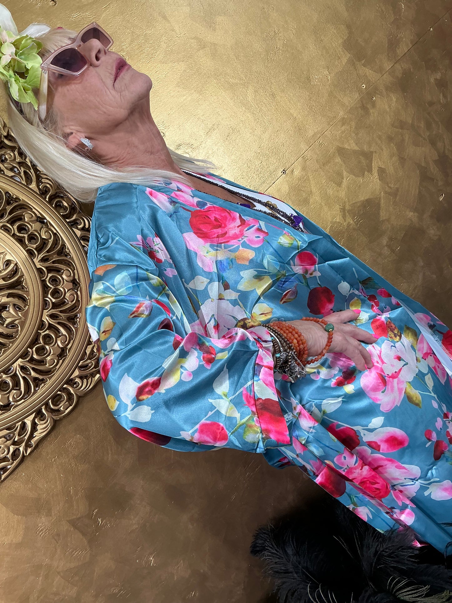 Spell Binding Blue Floral Kimono