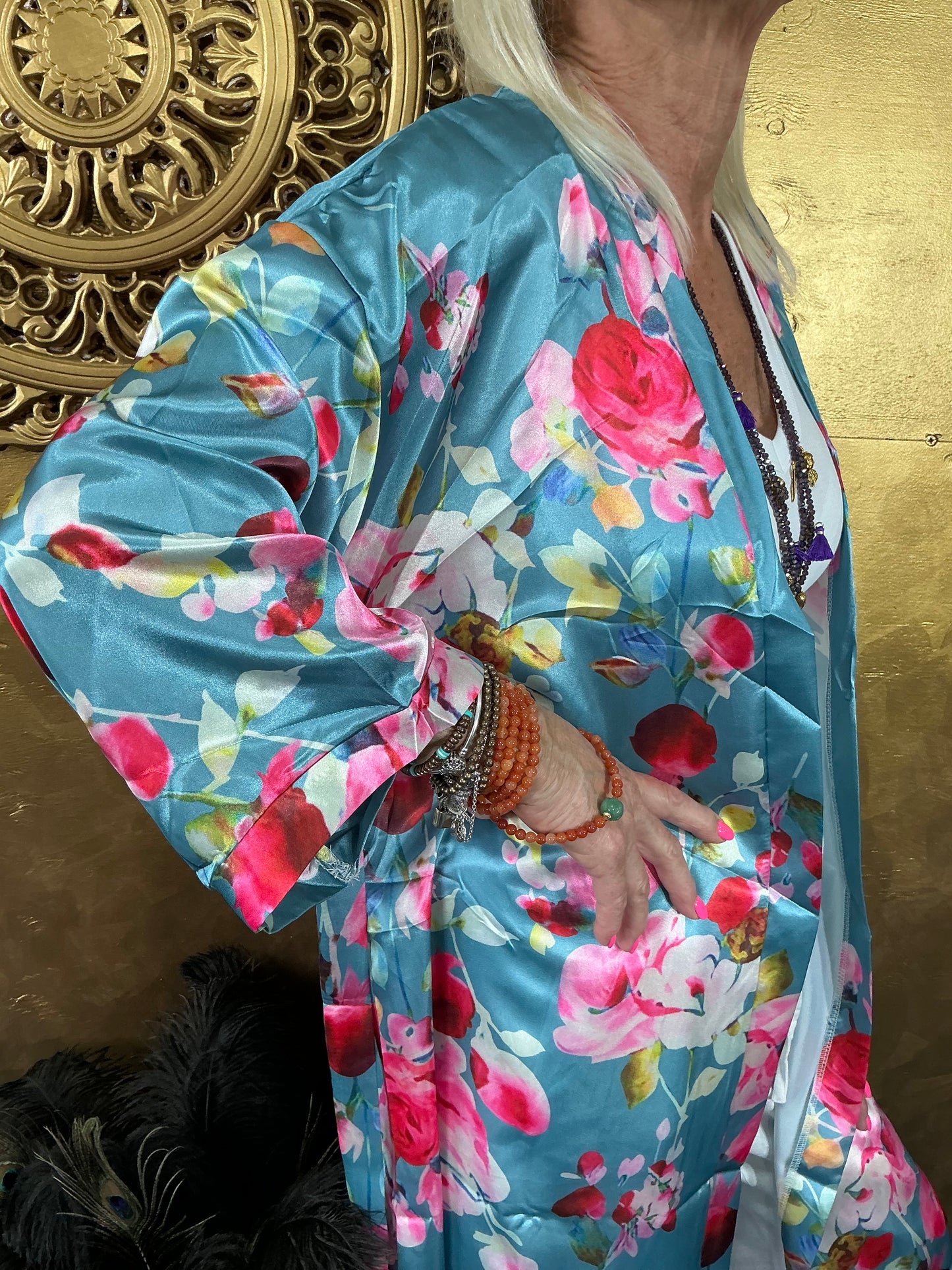 Spell Binding Blue Floral Kimono