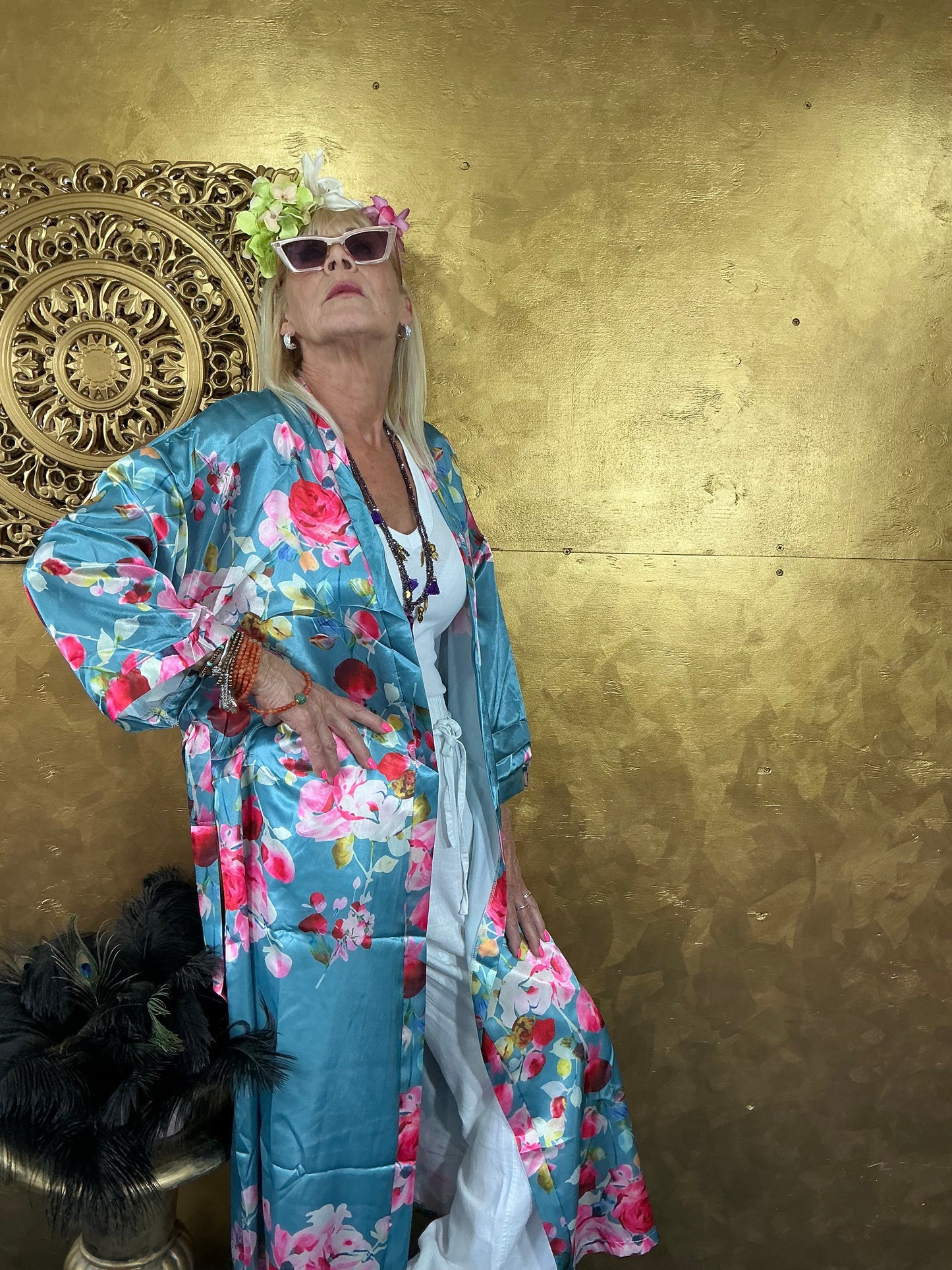 Spell Binding Blue Floral Kimono