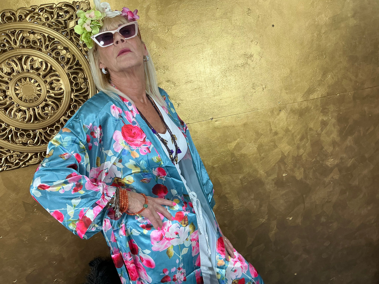 Spell Binding Blue Floral Kimono