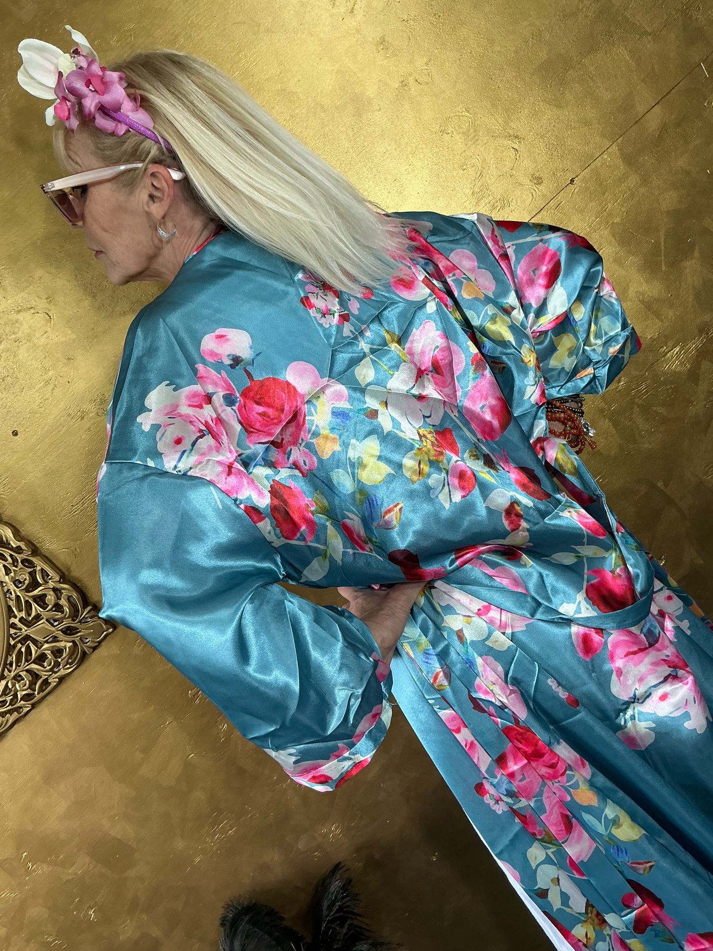 Spell Binding Blue Floral Kimono