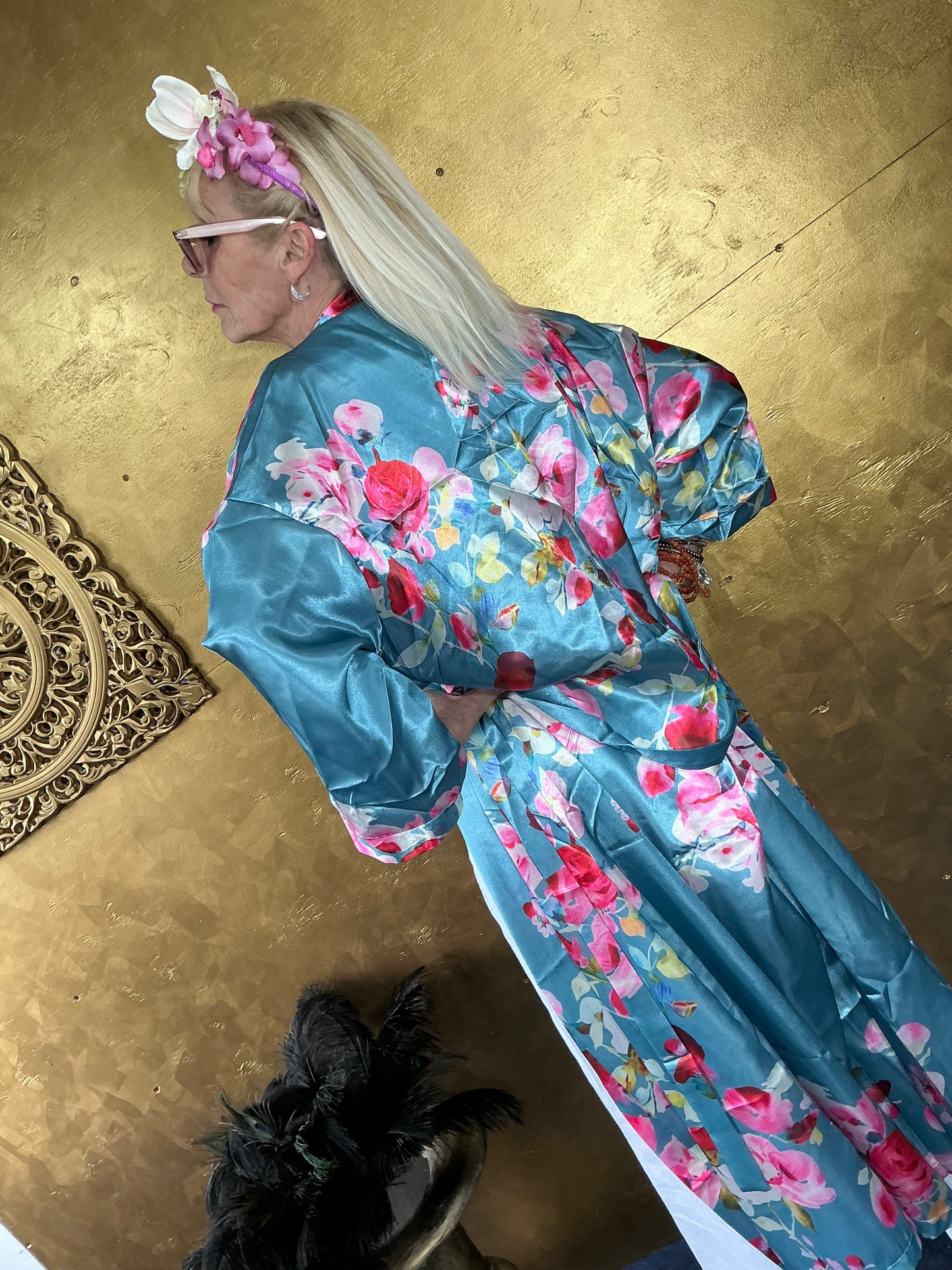 Spell Binding Blue Floral Kimono
