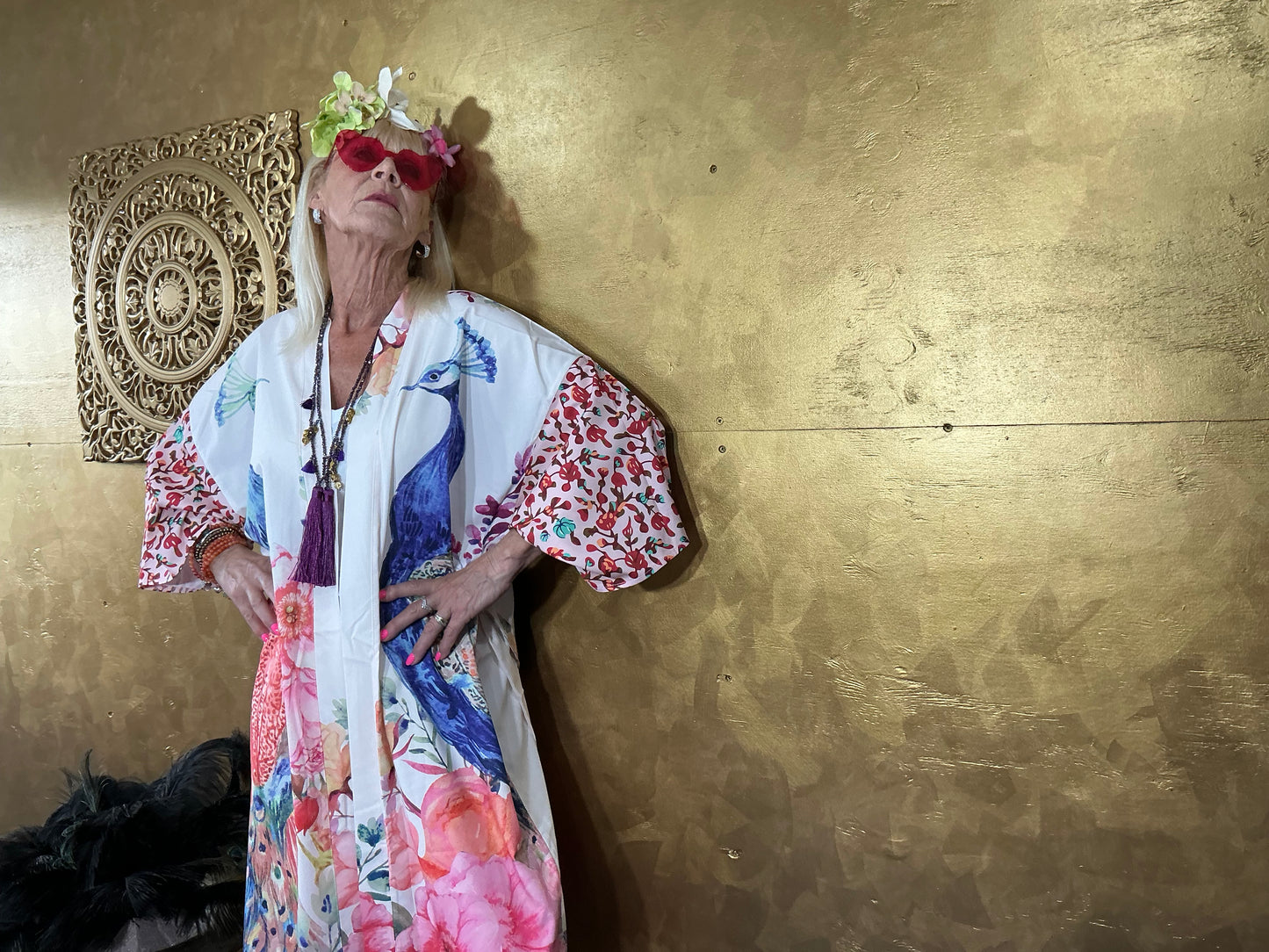 Peacock Beachwear Kimono