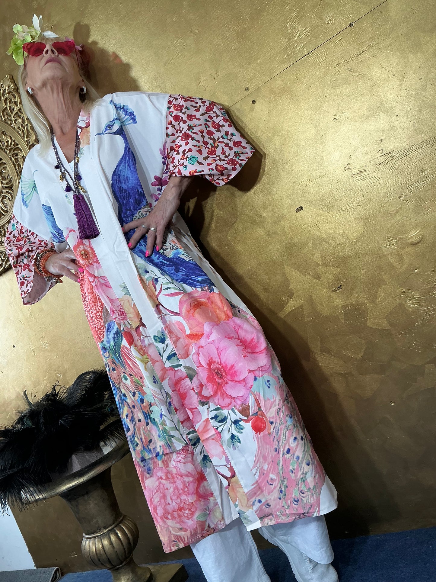 Peacock Beachwear Kimono