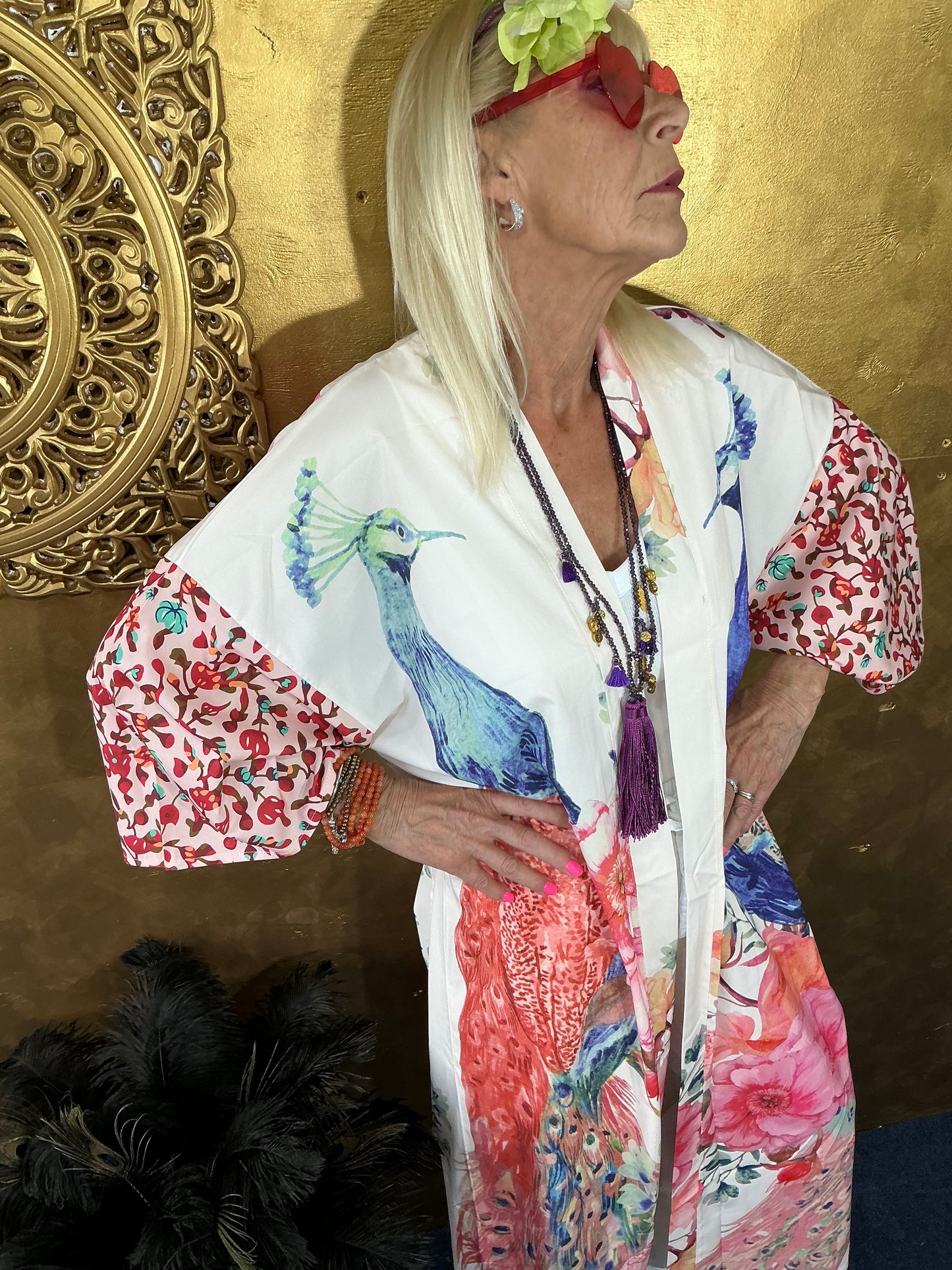 Peacock Beachwear Kimono