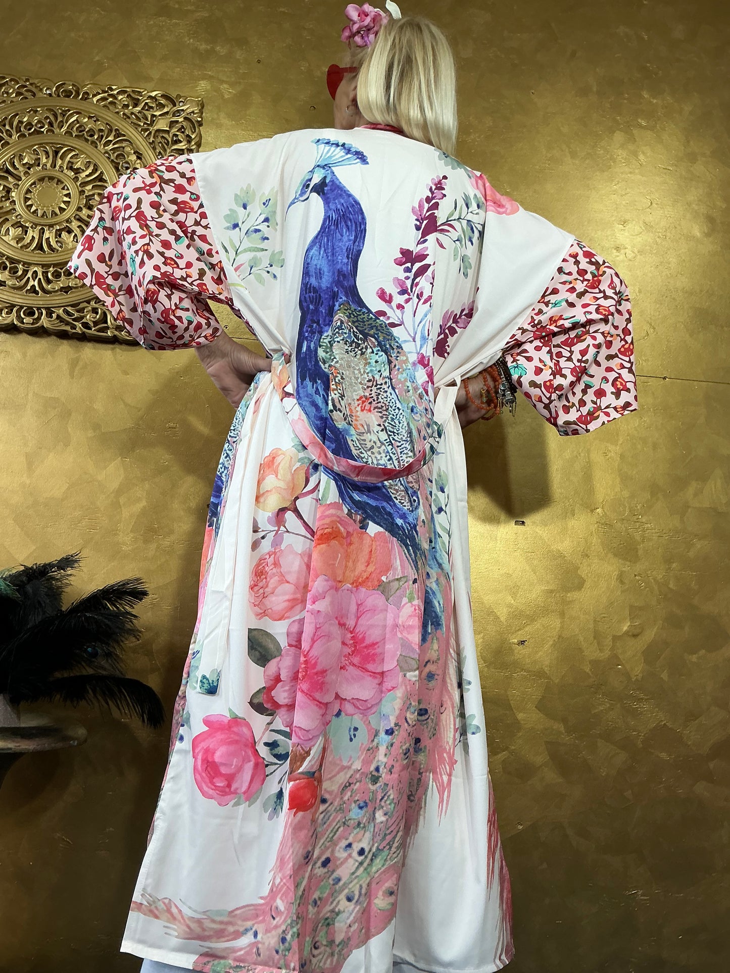 Peacock Beachwear Kimono